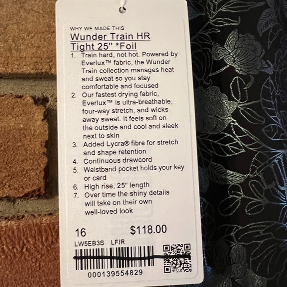 Wunder Train High-Rise Tight 25" Foil in LFIR Size 16 - Picture 6 of 6